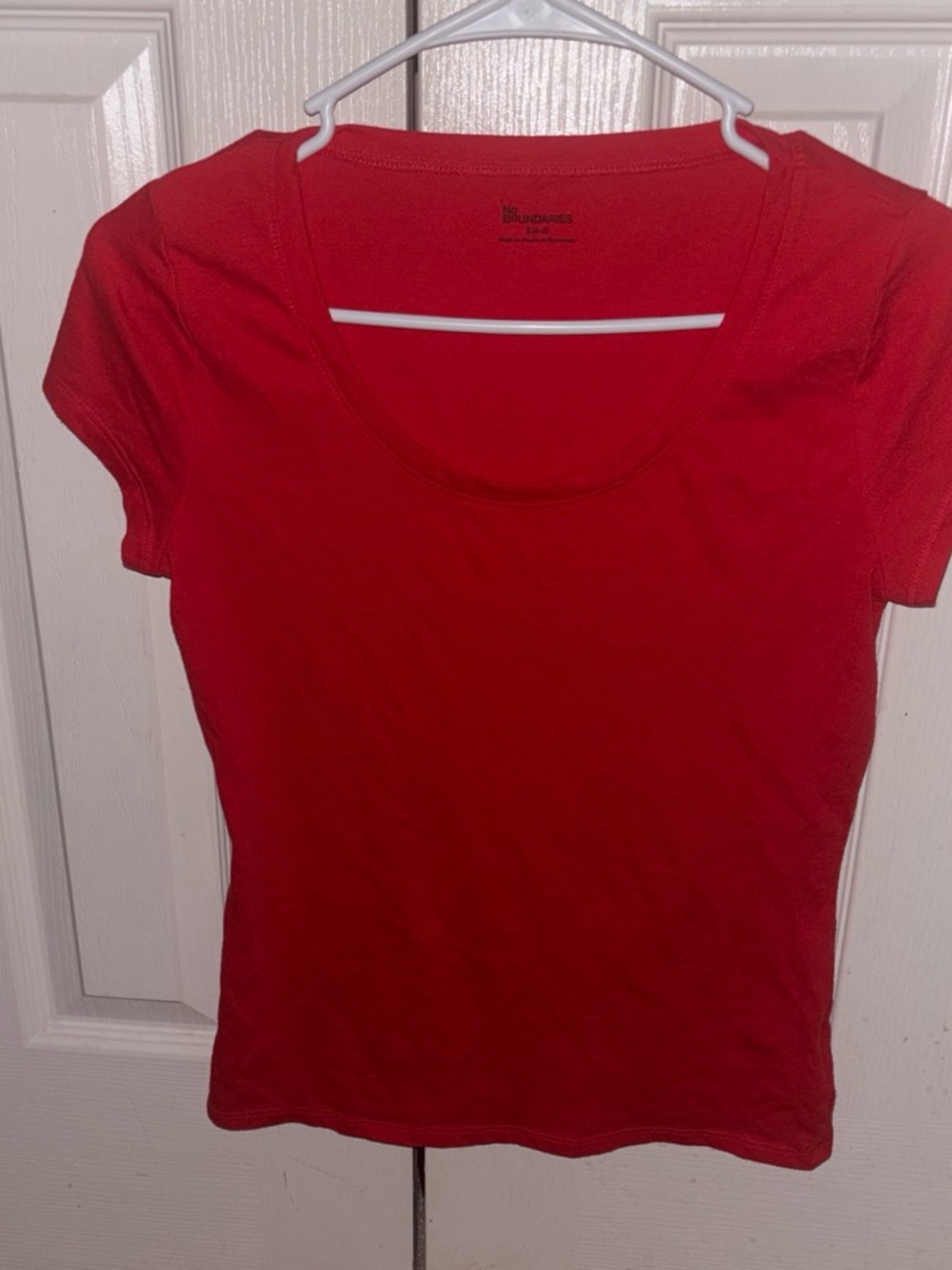 Old Navy Red Scoop Neck Short Sleeve Tee